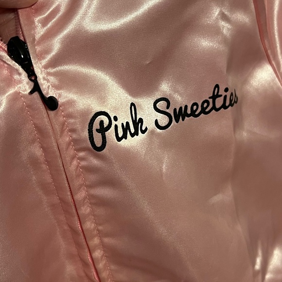 SOLD L Rockabilly 50s style Be Bop Do Wop Pink Sweeties Costume jacket - Picture 2 of 8